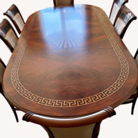 Italian Made Wood Dining Set for 8