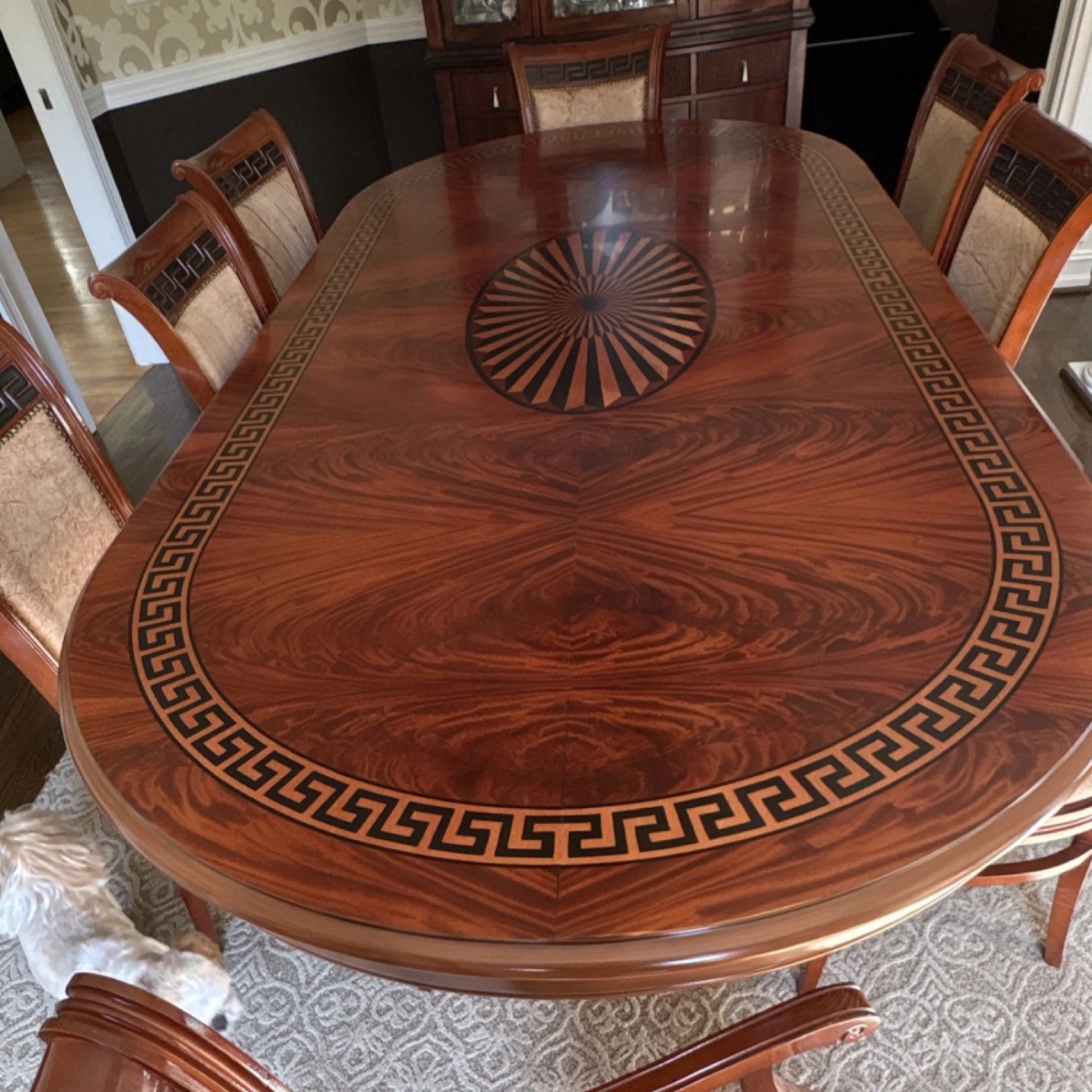 Italian Made Wood Dining Set for 8 - image-4