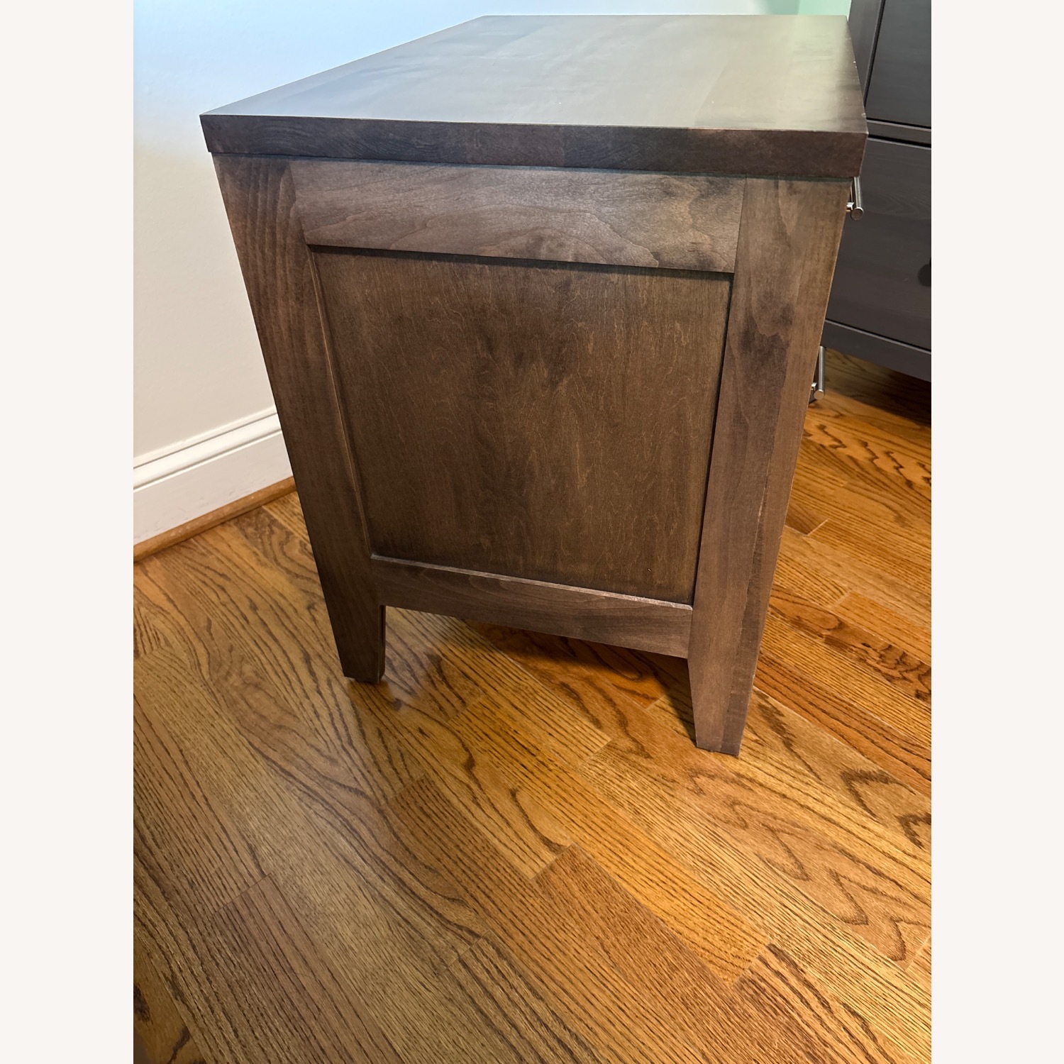 Dark Brown Wood Nightstand - image-2