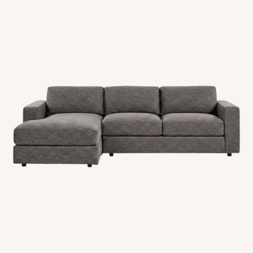 Used West Elm Urban Dark Gray Sectional Sofa for sale on AptDeco