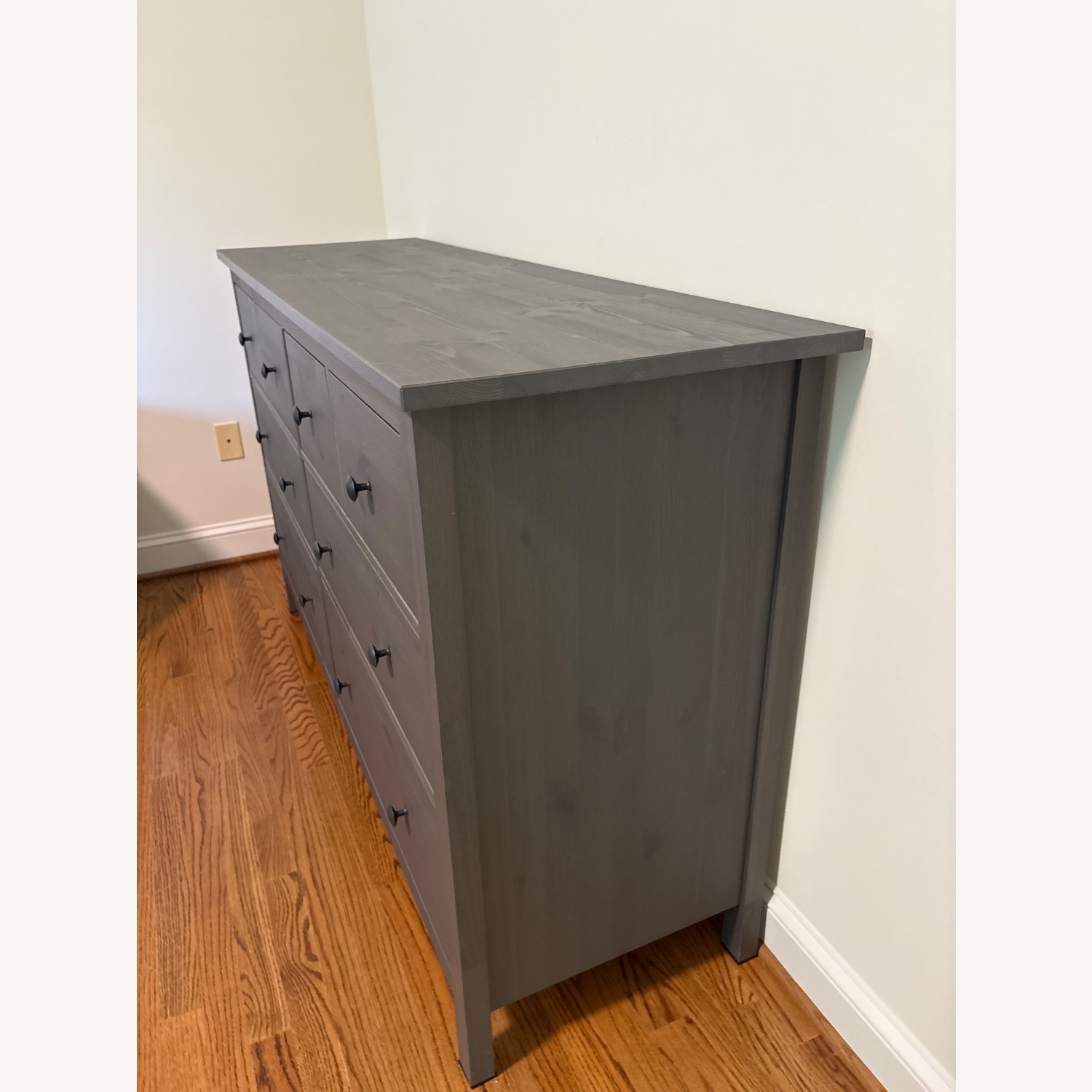 IKEA Hemnes Dark Gray Wood Dresser - image-2