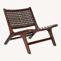 Safavieh Dark Brown Leather Accent Chair