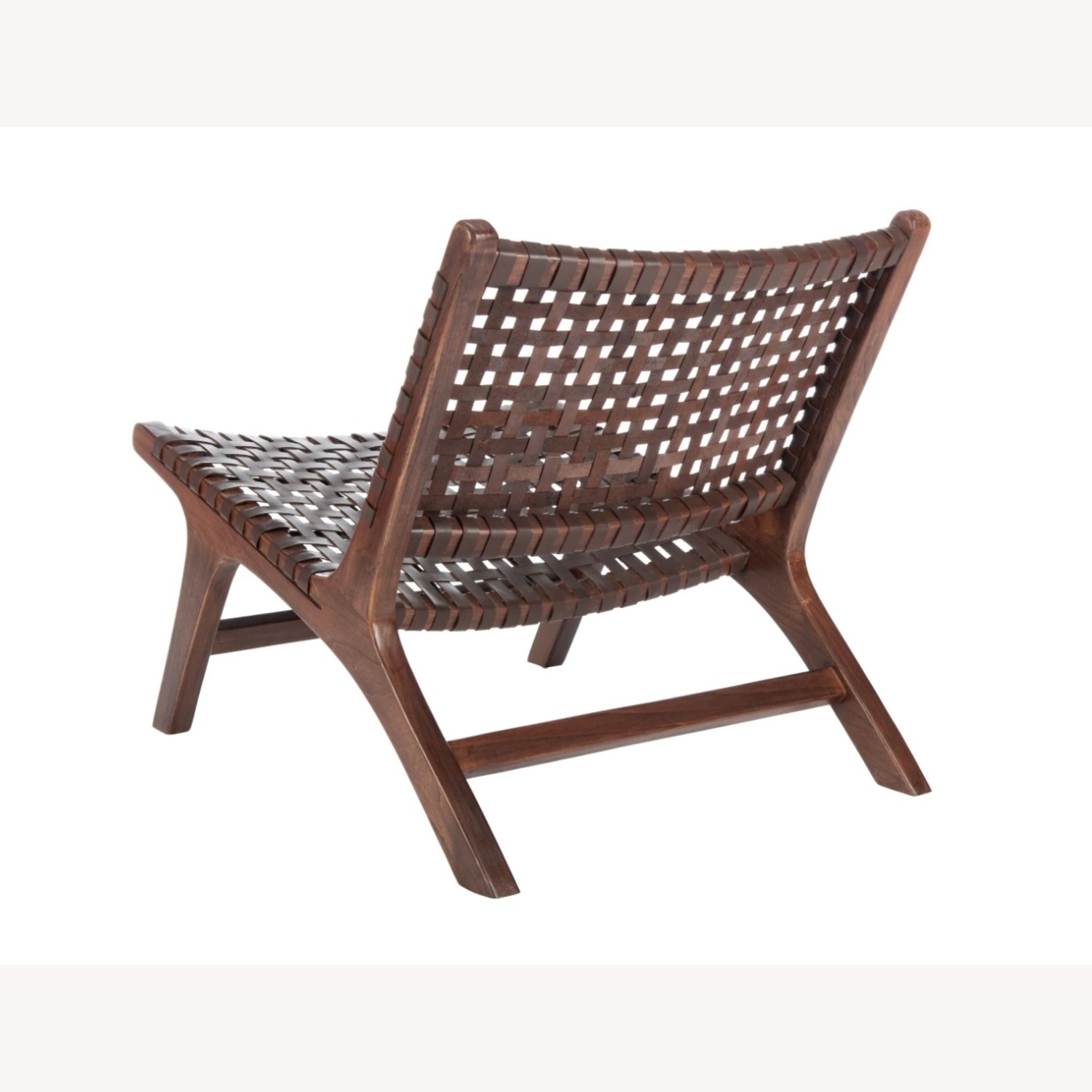 Safavieh Dark Brown Leather Accent Chair - image-1