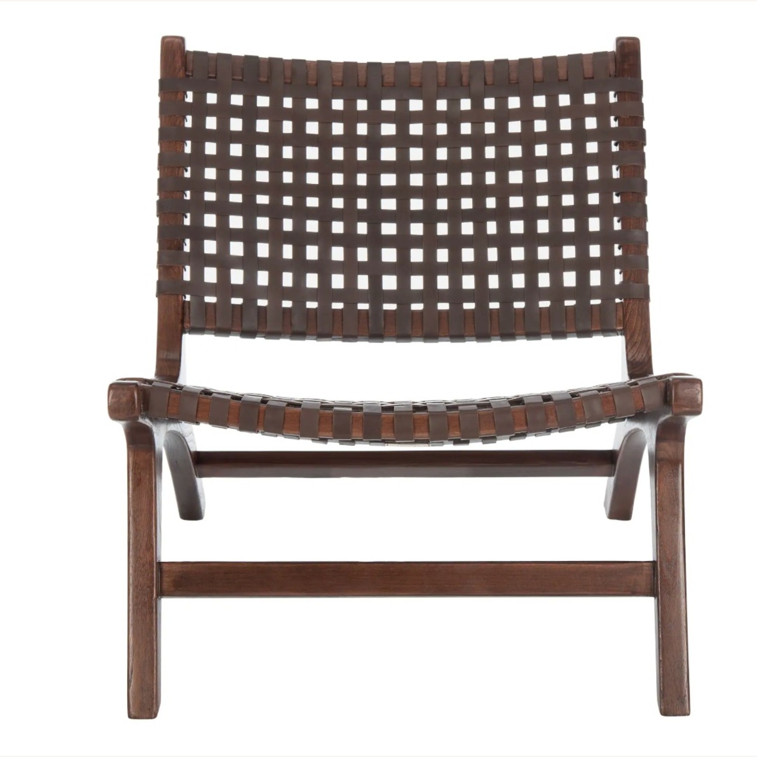 Safavieh Dark Brown Leather Accent Chair - image-3