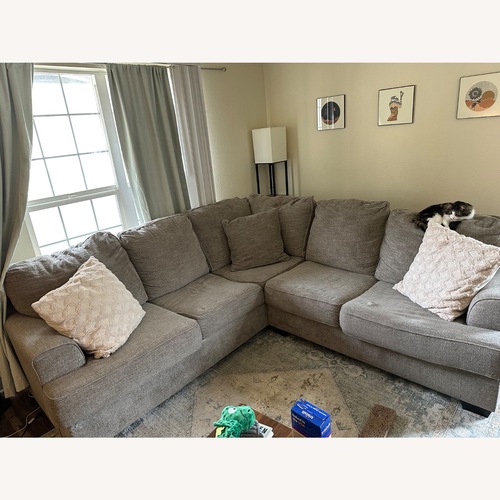 Used Ashley Furniture Light Gray 2 Piece Sectional for sale on AptDeco