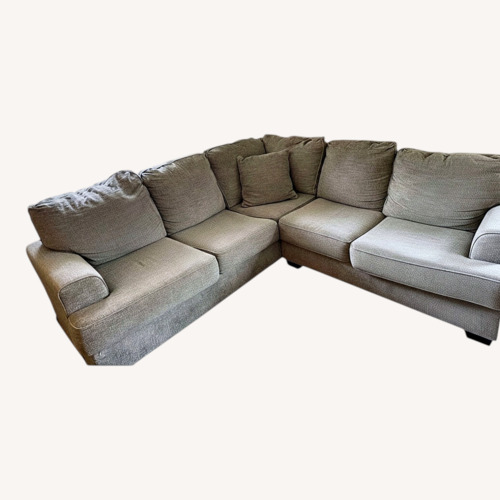 Used Ashley Furniture Light Gray 2 Piece Sectional for sale on AptDeco