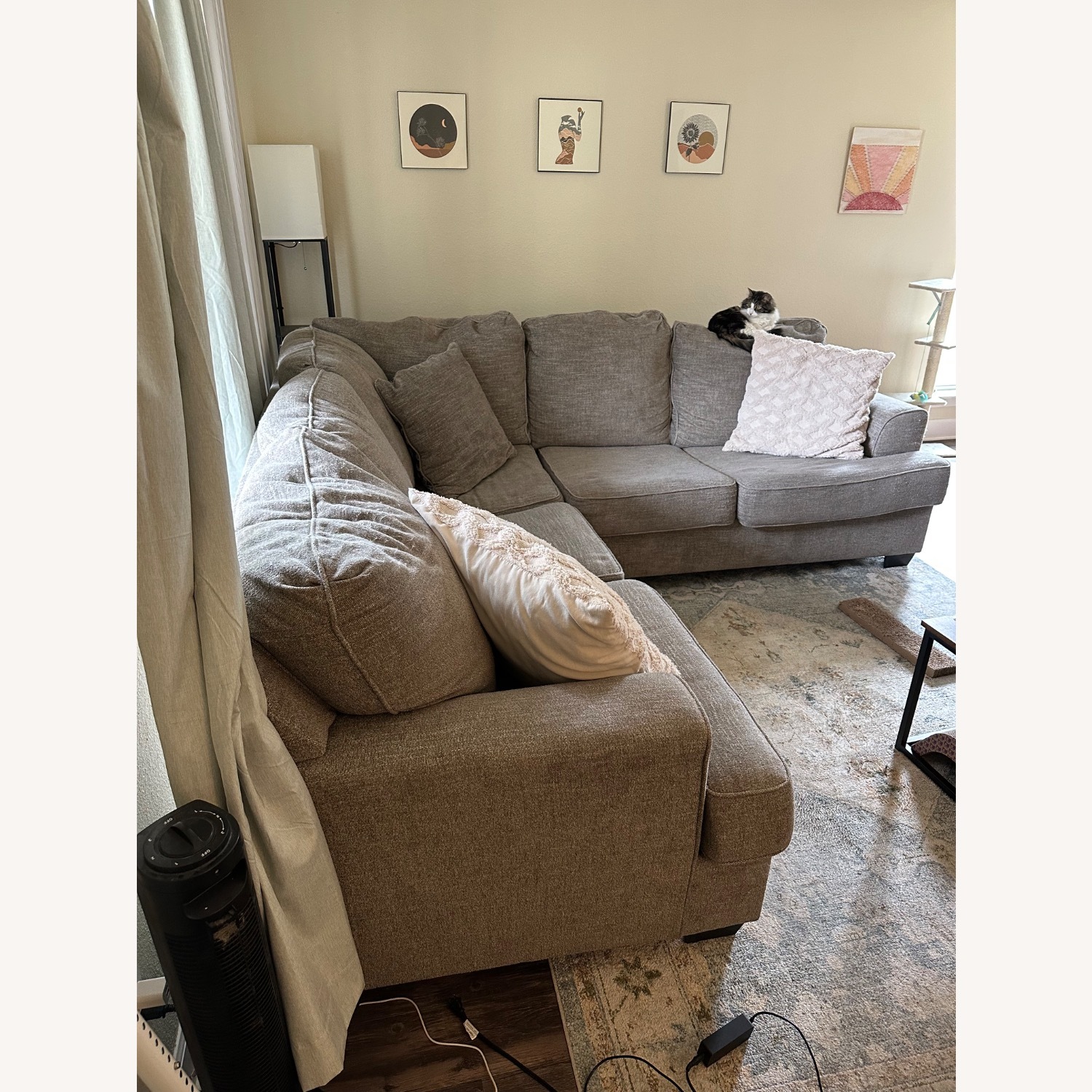 Ashley Furniture Light Gray 2 Piece Sectional - image-2