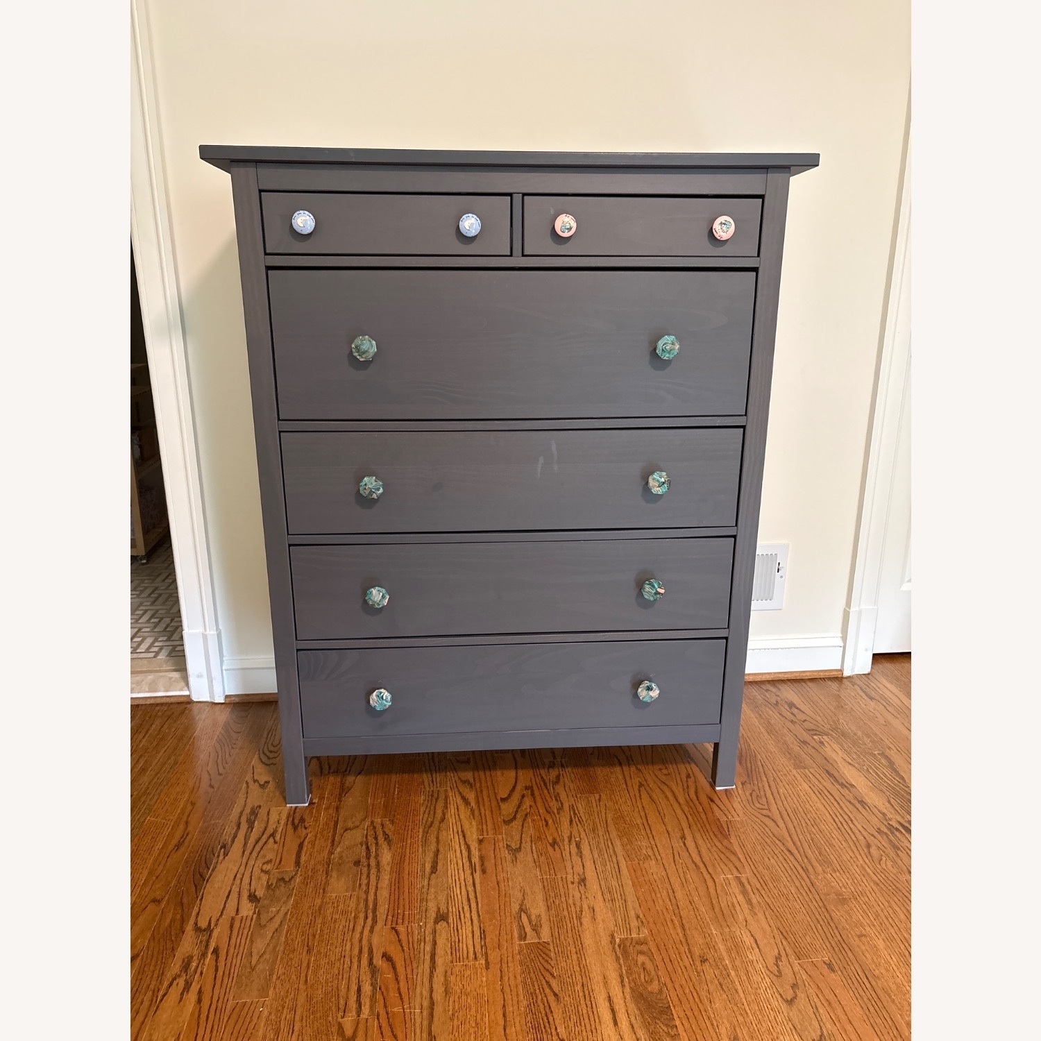 IKEA Dark Gray Wood Dresser - image-5