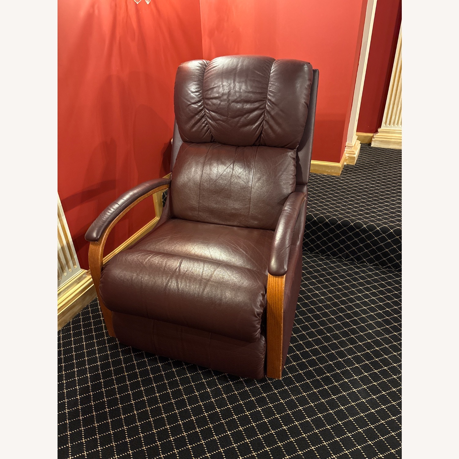 Lazboy Dark Brown Leather Armchair - image-1
