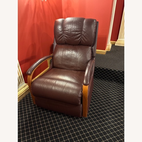 Used Lazboy Dark Brown Leather Armchair for sale on AptDeco