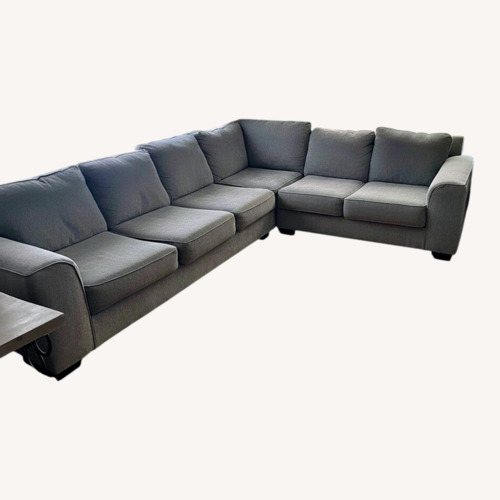 Used Light Gray Fabric 2 Piece Sectional for sale on AptDeco