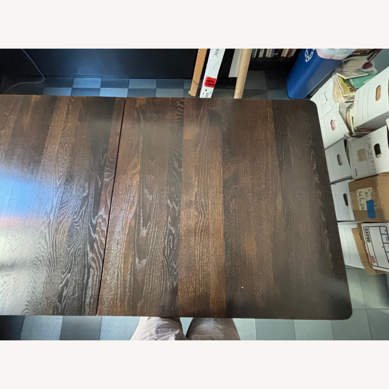 Dark Brown Wood Dining Table W Sculpted Legs - image-6