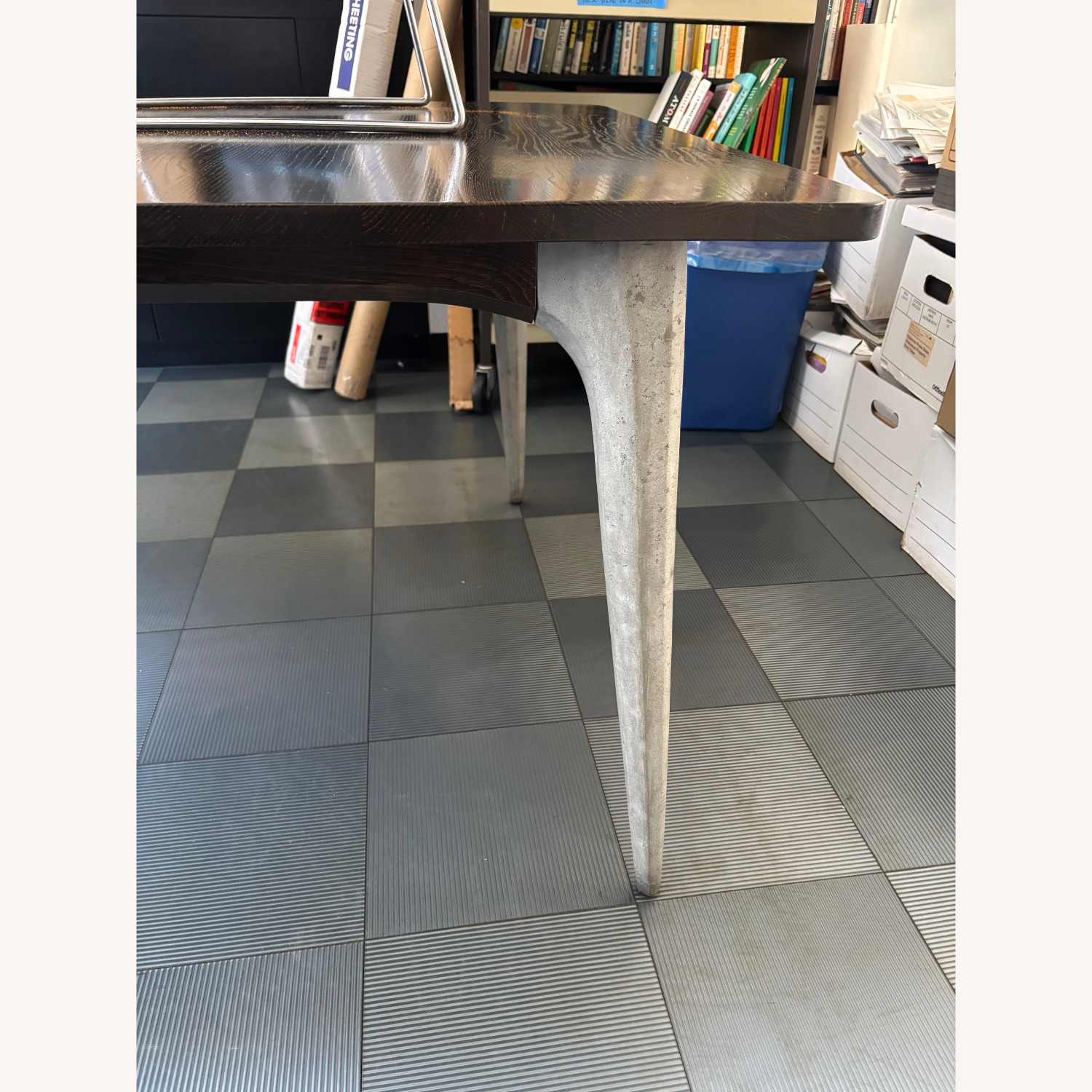Dark Brown Wood Dining Table W Sculpted Legs - image-2