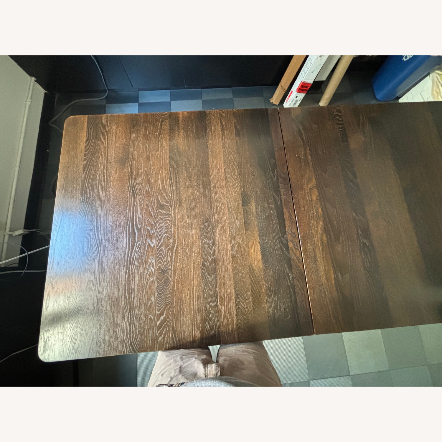 Dark Brown Wood Dining Table W Sculpted Legs - image-5