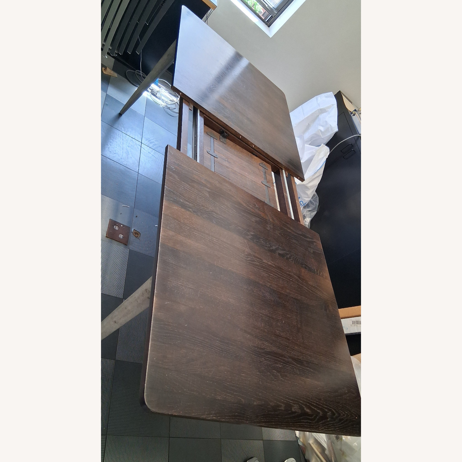 Dark Brown Wood Dining Table W Sculpted Legs - image-10