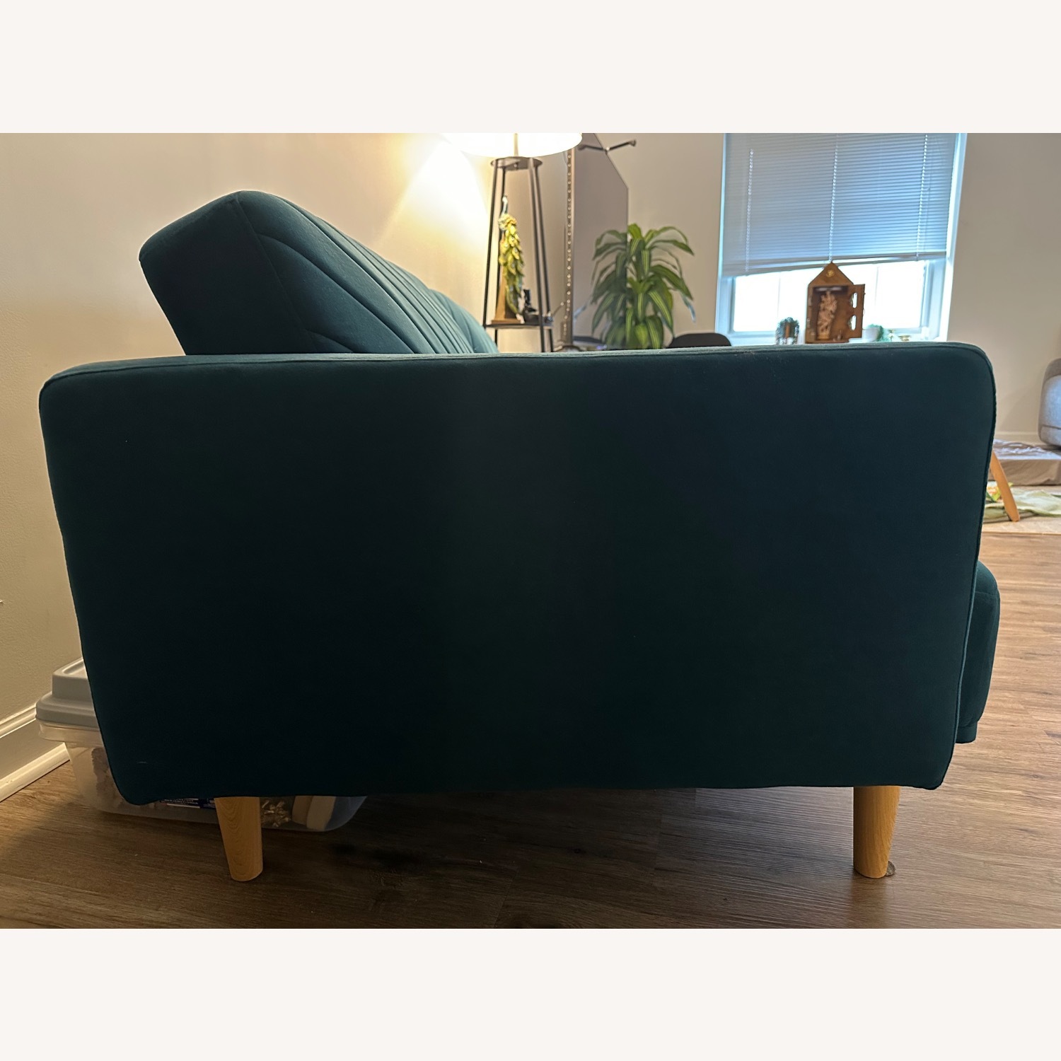 Chloe Blue Velvet Futon - image-3