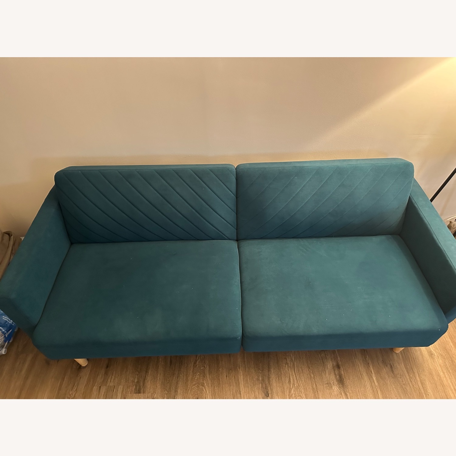 Chloe Blue Velvet Futon - image-2