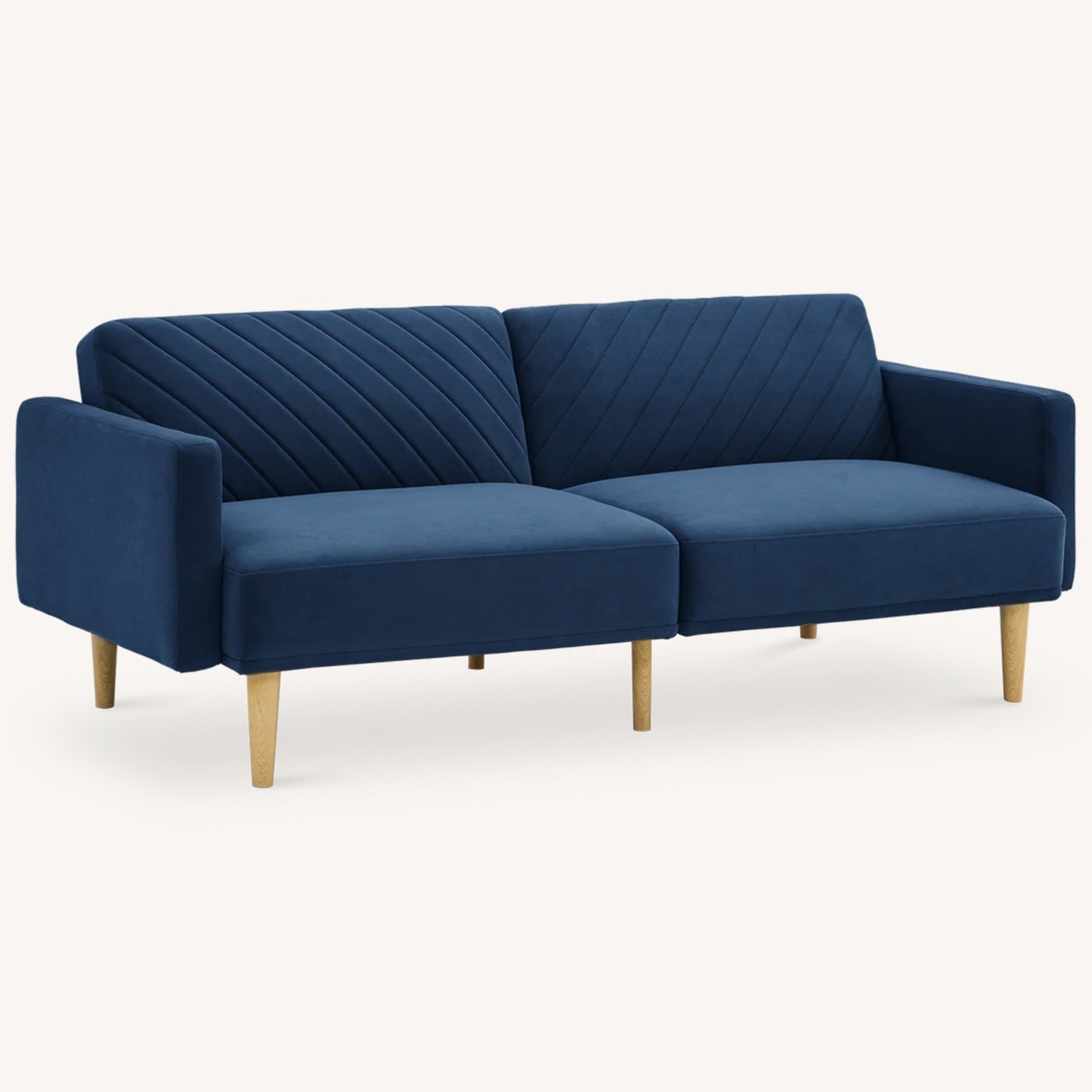 Chloe Blue Velvet Futon - image-4