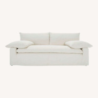 Crate & Barrel Ever Slipcovered Sofa by Leanne Ford, Redford White