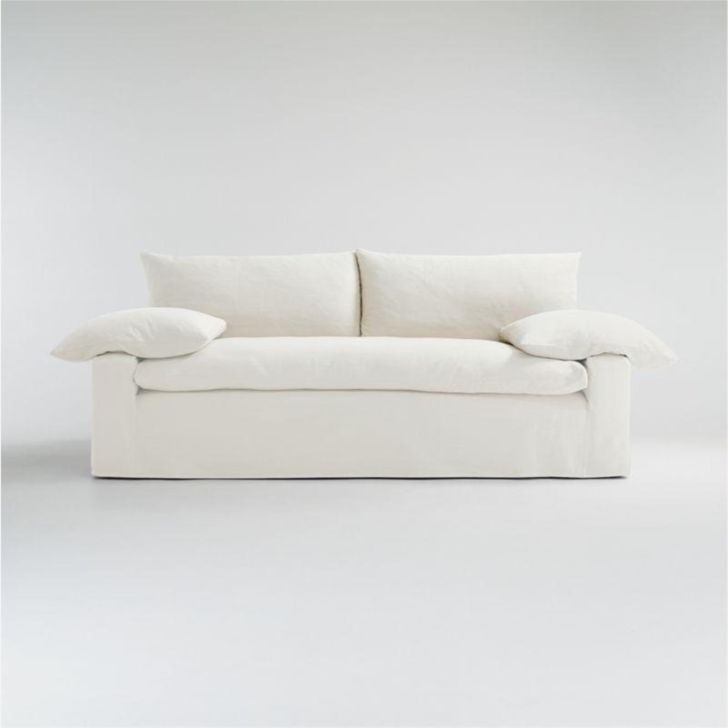 Crate & Barrel Ever Slipcovered Sofa by Leanne Ford, Redford White - image-1