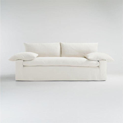 Used Crate & Barrel Ever Slipcovered Sofa by Leanne Ford, Redford White for sale on AptDeco