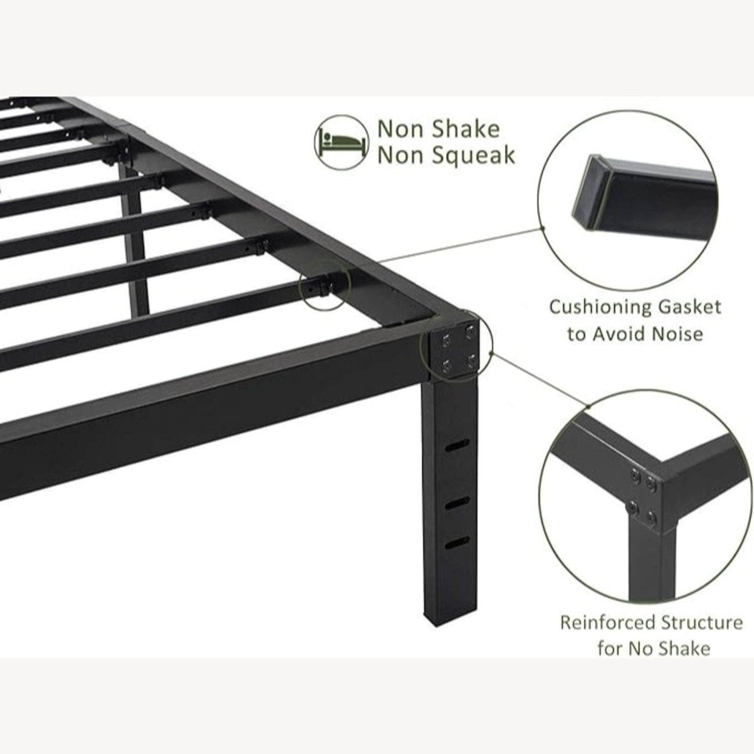 Queen 18 Inch Platform Bed Frame  - image-4