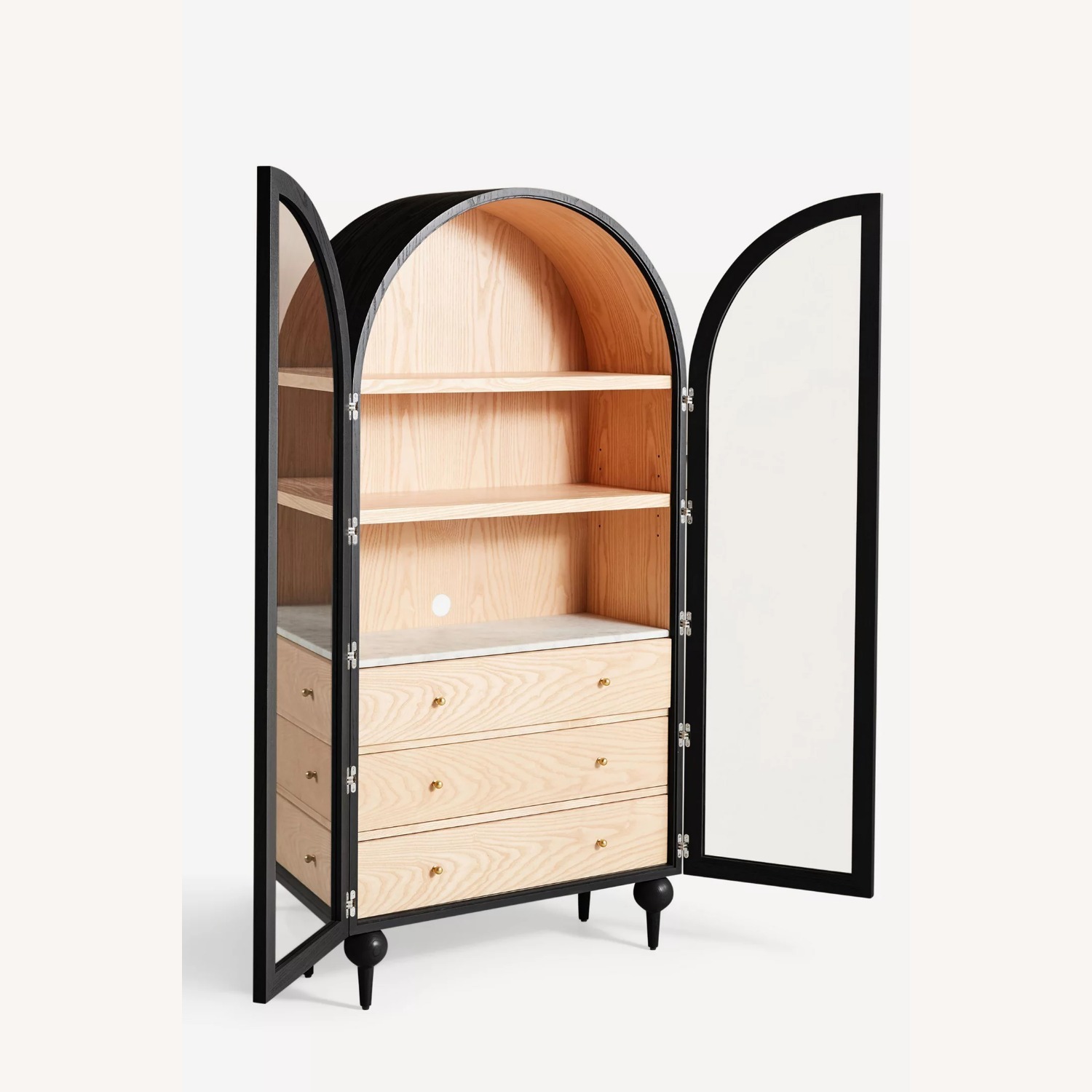 Anthropologie The Fern Marble Top Three-Drawer Storage Cabinet - image-2