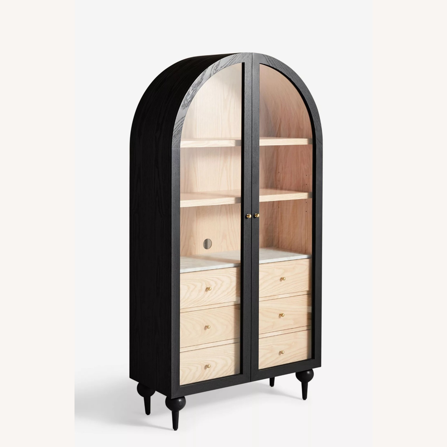 Anthropologie The Fern Marble Top Three-Drawer Storage Cabinet - image-1