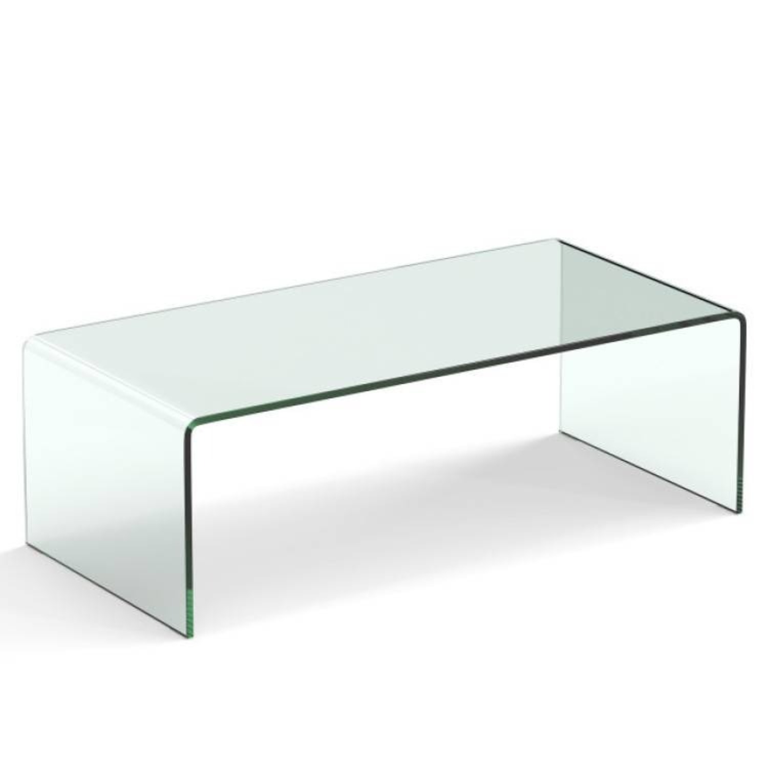 Transparent Glass Coffee Table - image-1
