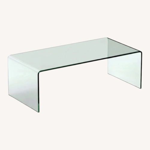 Used Transparent Glass Coffee Table for sale on AptDeco
