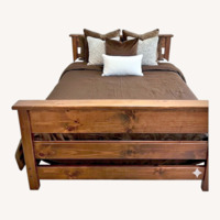 Natural Wood Full Bed