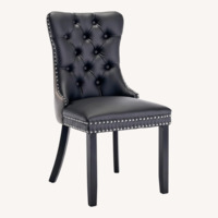 Black Faux Leather Dining Chairs