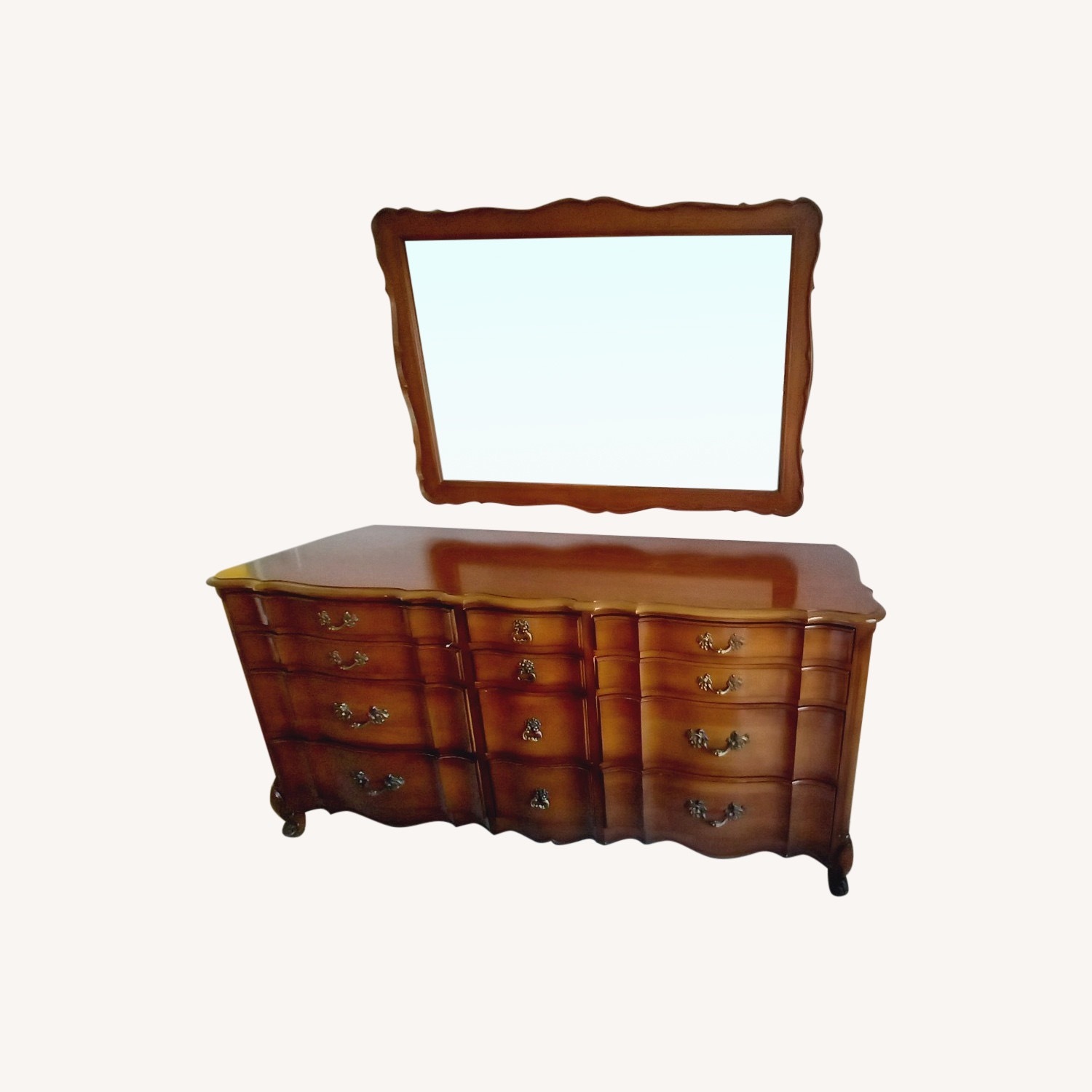 Mid 20th c Vintage Dresser and Mirror - image-4
