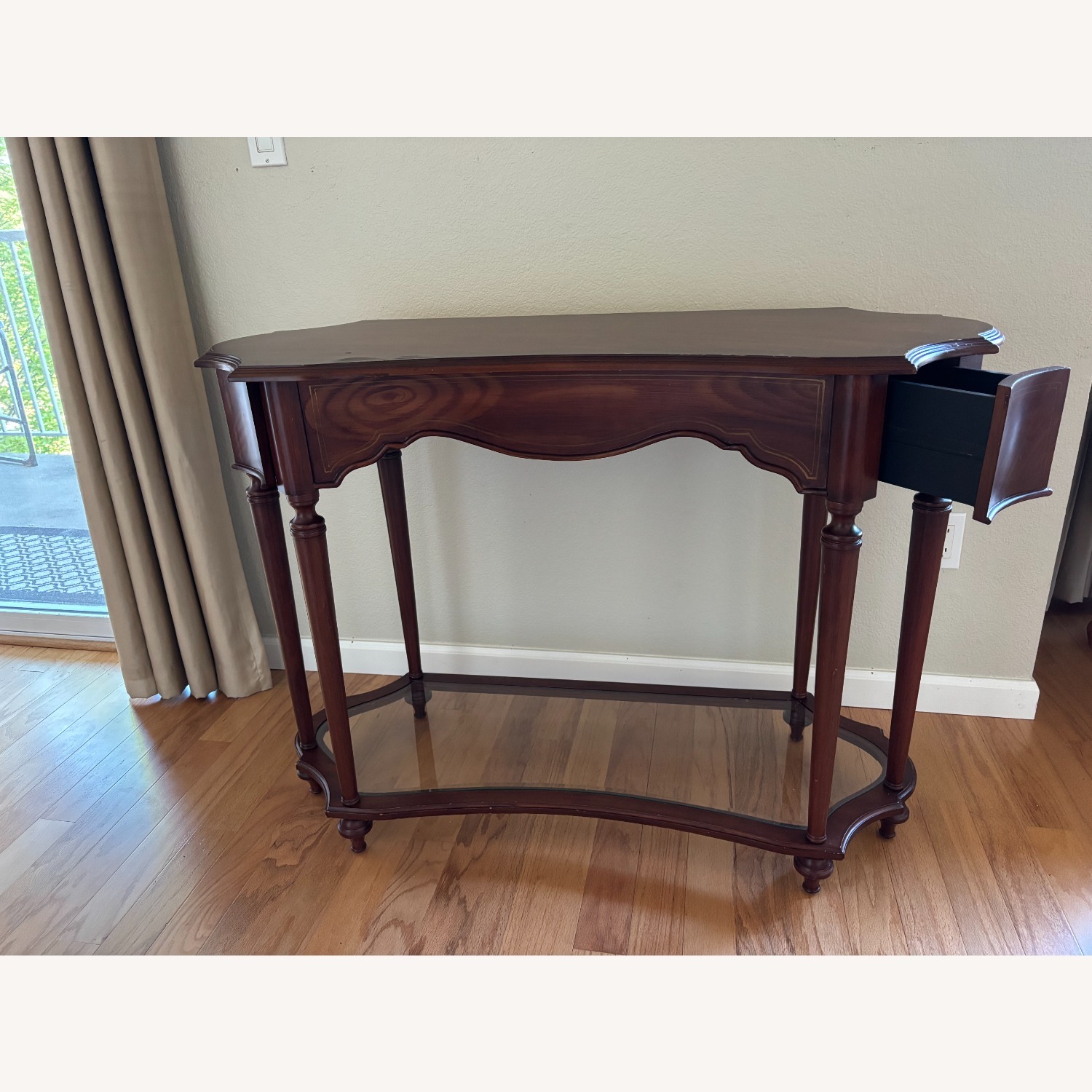Wood Console Table with Drawers - image-1