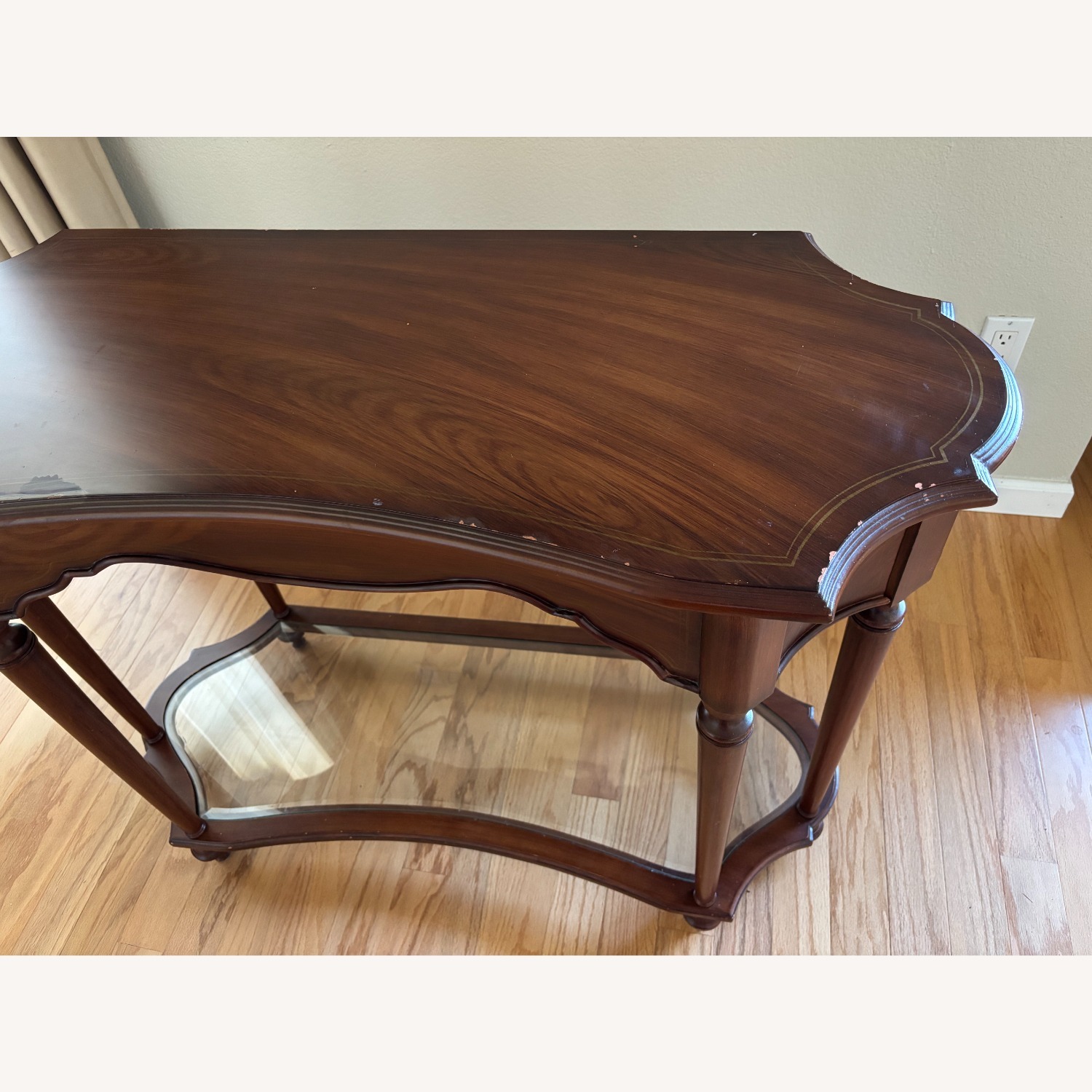 Wood Console Table with Drawers - image-5