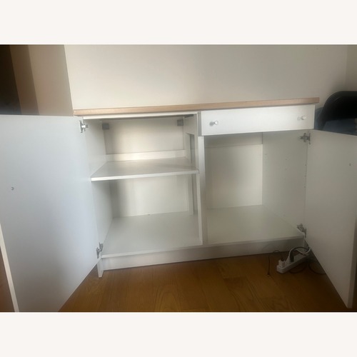 Used IKEA KNOXHULT White Kitchen Island for sale on AptDeco