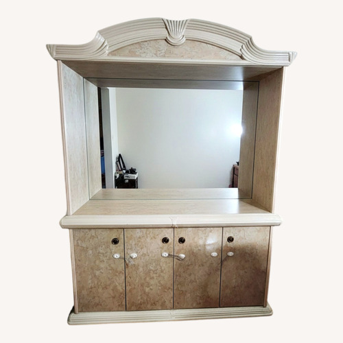 Used Vintage/Antique Italy Natural Wood Wall Unit for sale on AptDeco