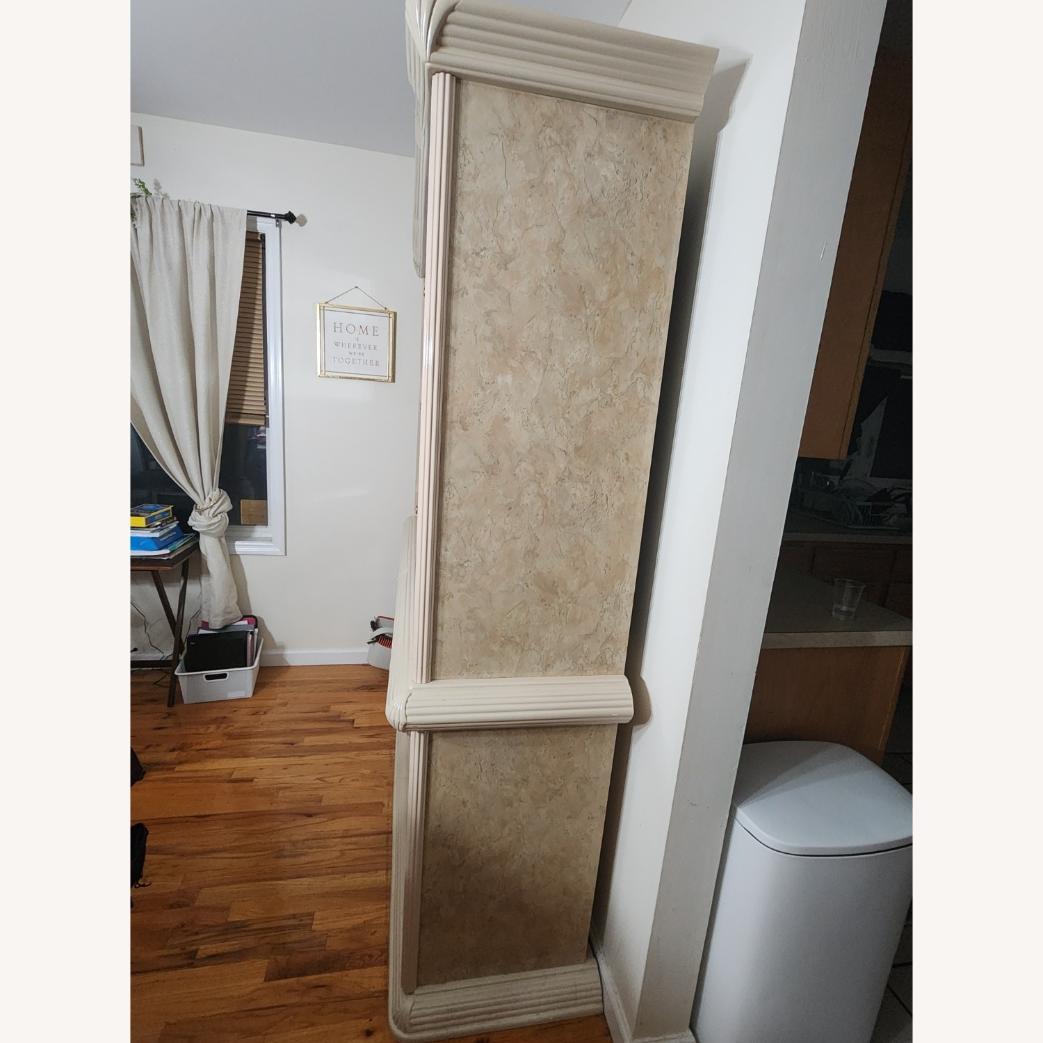 Vintage/Antique Italy Natural Wood Wall Unit - image-3