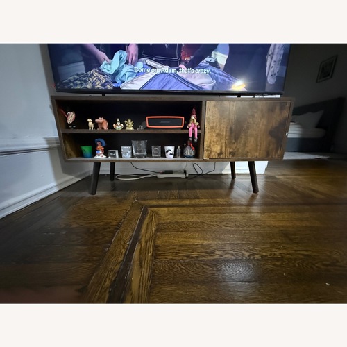 Used Dark Brown Wood Media Storage for sale on AptDeco