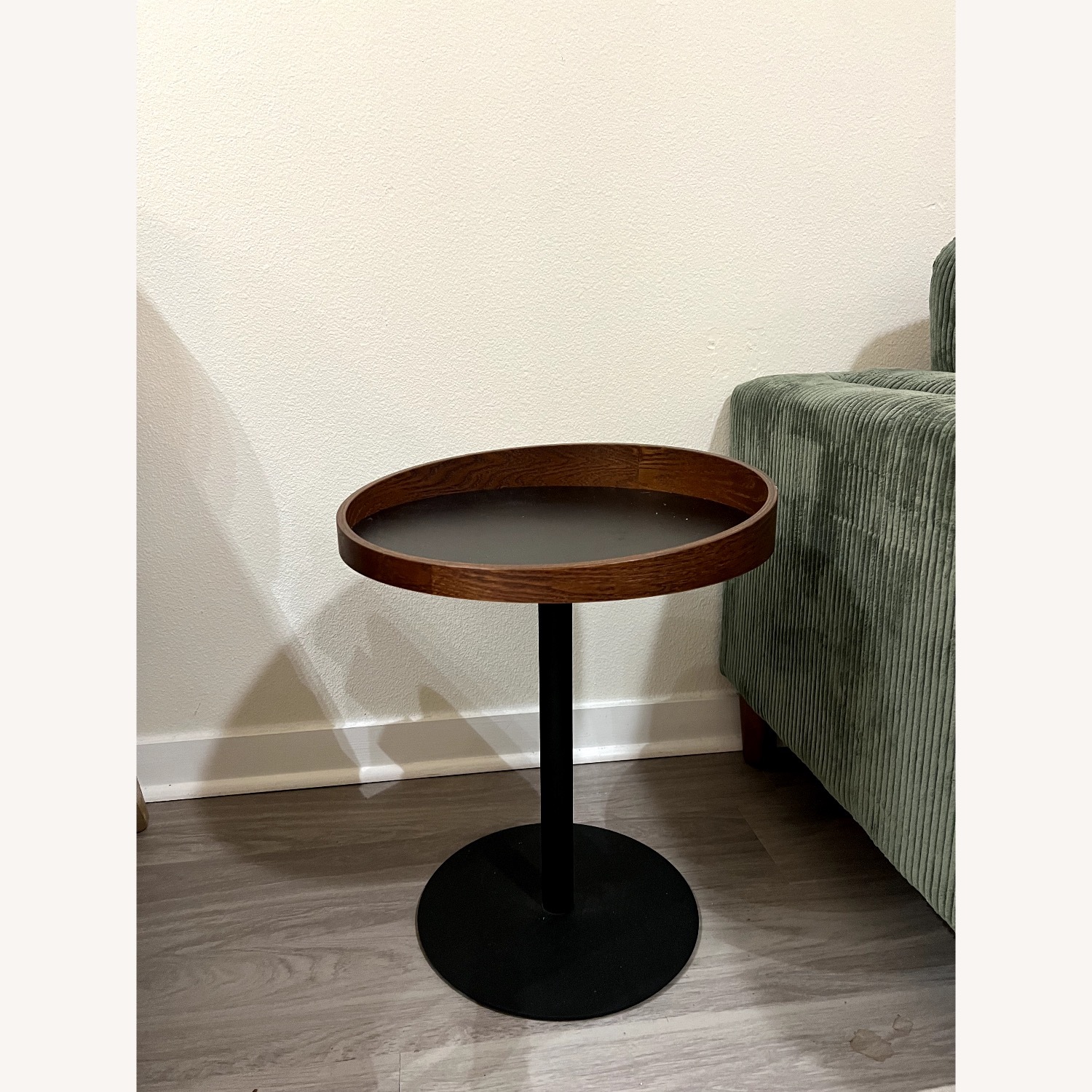 Crater Dark Brown Wood Coffee Table - image-1