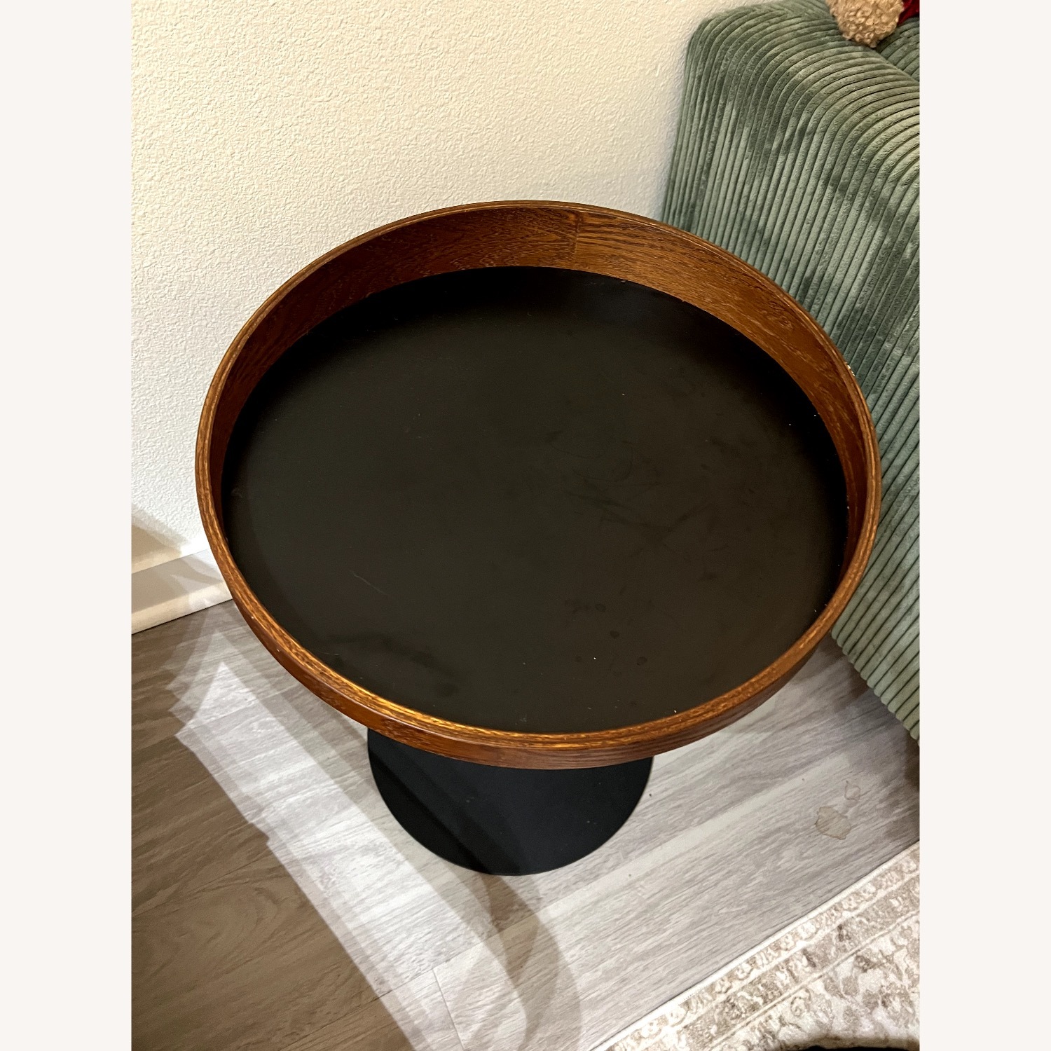 Crater Dark Brown Wood Coffee Table - image-3