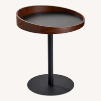 Crater Dark Brown Wood Coffee Table