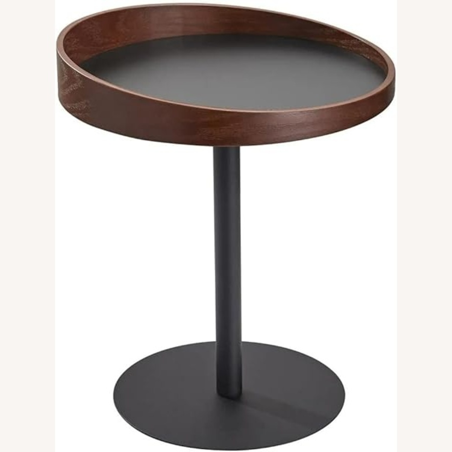 Crater Dark Brown Wood Coffee Table - image-4