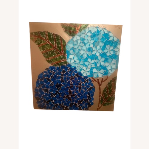 Used Blue Hydrangea Mosaic Artwork for sale on AptDeco
