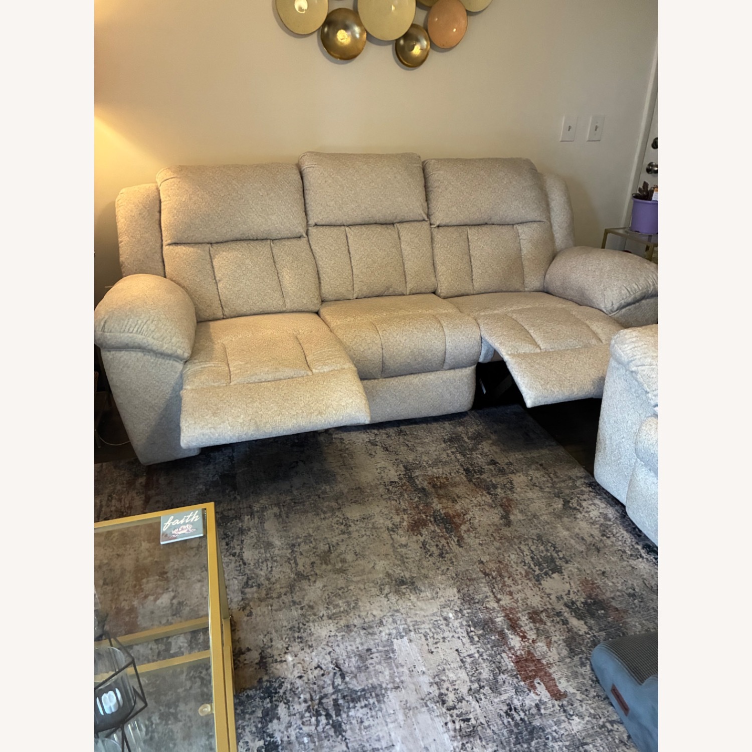 Ashley Furniture White 3+ Seater Sofa - image-2