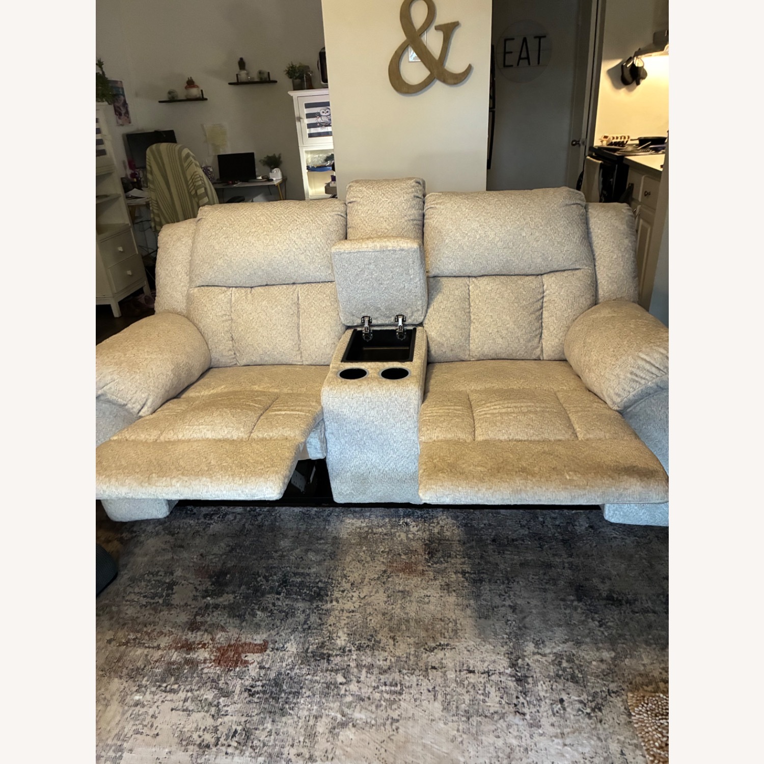 Ashley Furniture White 3+ Seater Sofa - image-3