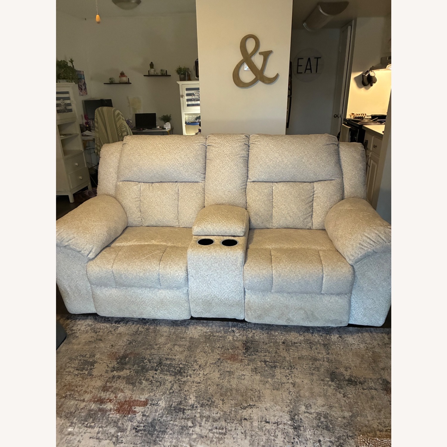 Ashley Furniture White 3+ Seater Sofa - image-4