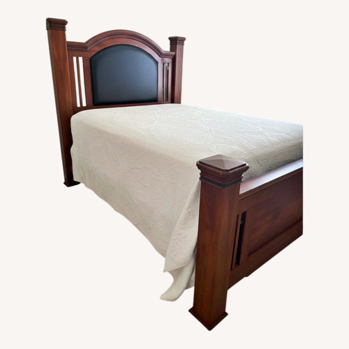 Used Natural Wood Queen Bed for sale on AptDeco