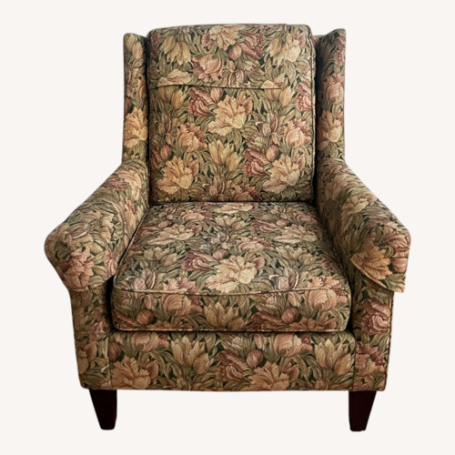 Used Dark Floral Patterned Chair  for sale on AptDeco