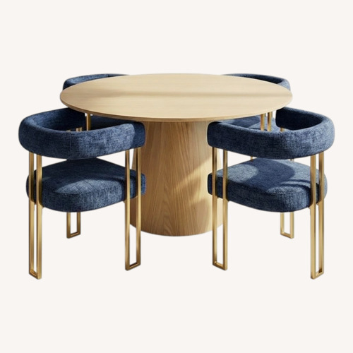 Used  Modern Dining Set with 6 Chairs for sale on AptDeco